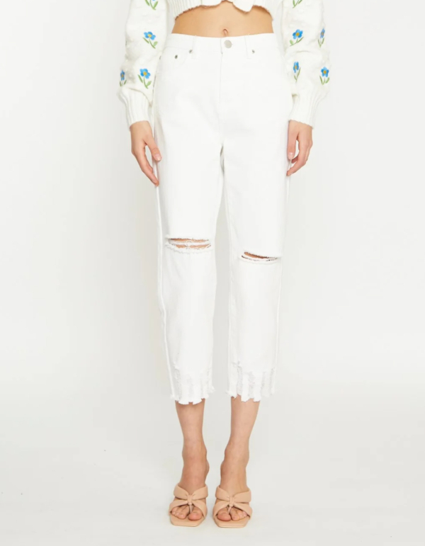 JEANS BIANCO STRAPPI Glamorous
