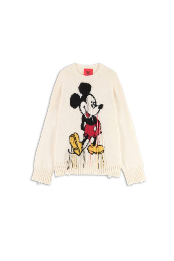 MAGLIA BIANCA TOPOLINO PULL KOLOR MICKEY Aniye By