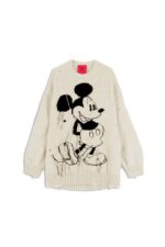 MAGLIA CON ROTTURE BIANCA MAXI PULL MICKEY Aniye By