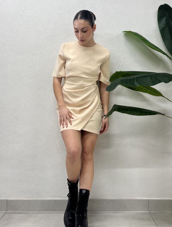 ABITO A TUBINO CREMA MINI DRESS BELLA Aniye By