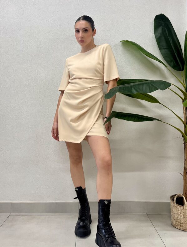 ABITO A TUBINO CREMA MINI DRESS BELLA Aniye By