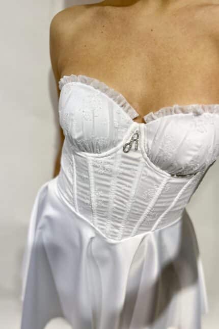 ABITO BIANCO BUSTIER DRESS ZIRA Aniye By