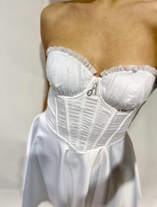 ABITO BIANCO BUSTIER DRESS ZIRA Aniye By