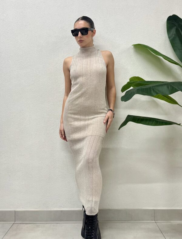 ABITO IN LUREX ARGENTO LONG DRESS GOLDIE Aniye By
