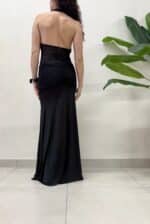 ABITO LUNGO NERO LONG DRESS XENA Aniye By