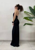 ABITO LUNGO NERO LONG DRESS XENA Aniye By