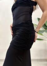 ABITO LUNGO NERO LONG DRESS XENA Aniye By