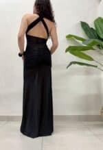 ABITO LUNGO NERO LONG DRESS XENA Aniye By