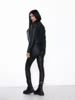 GIACCA CHIODO ECOPELLE NERO Glamorous