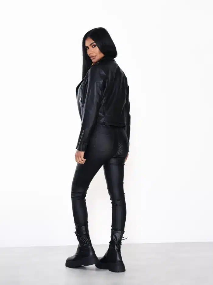 GIACCA CHIODO ECOPELLE NERO Glamorous