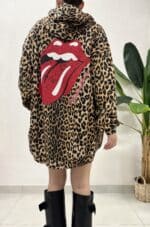 FELPA MACULATA ZIP OVER HOODIE LEO Aniye By