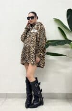 FELPA MACULATA ZIP OVER HOODIE LEO Aniye By