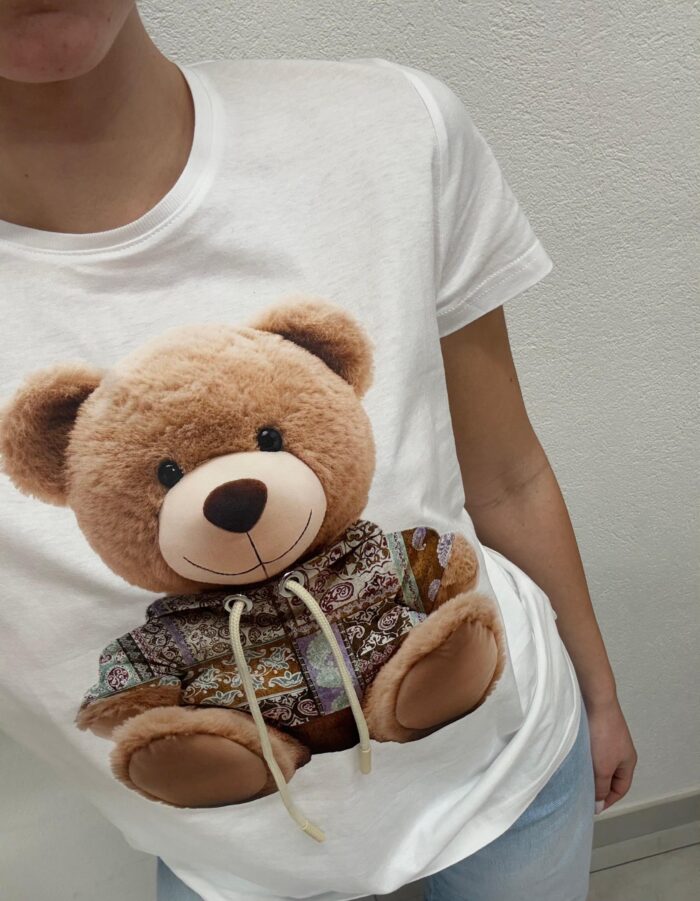T-SHIRT BIANCA ORSO Kontatto