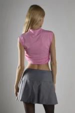 CROP TOP SMANICATO ROSA Glamorous