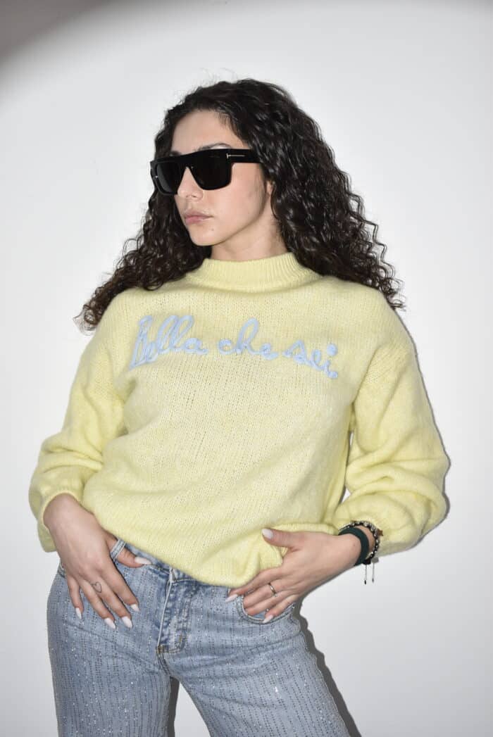 MAGLIA GIALLA "BELLA CHE SEI" La Botteguccia
