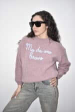 MAGLIA LILLA "MA DA UNO BRAVO" La Botteguccia
