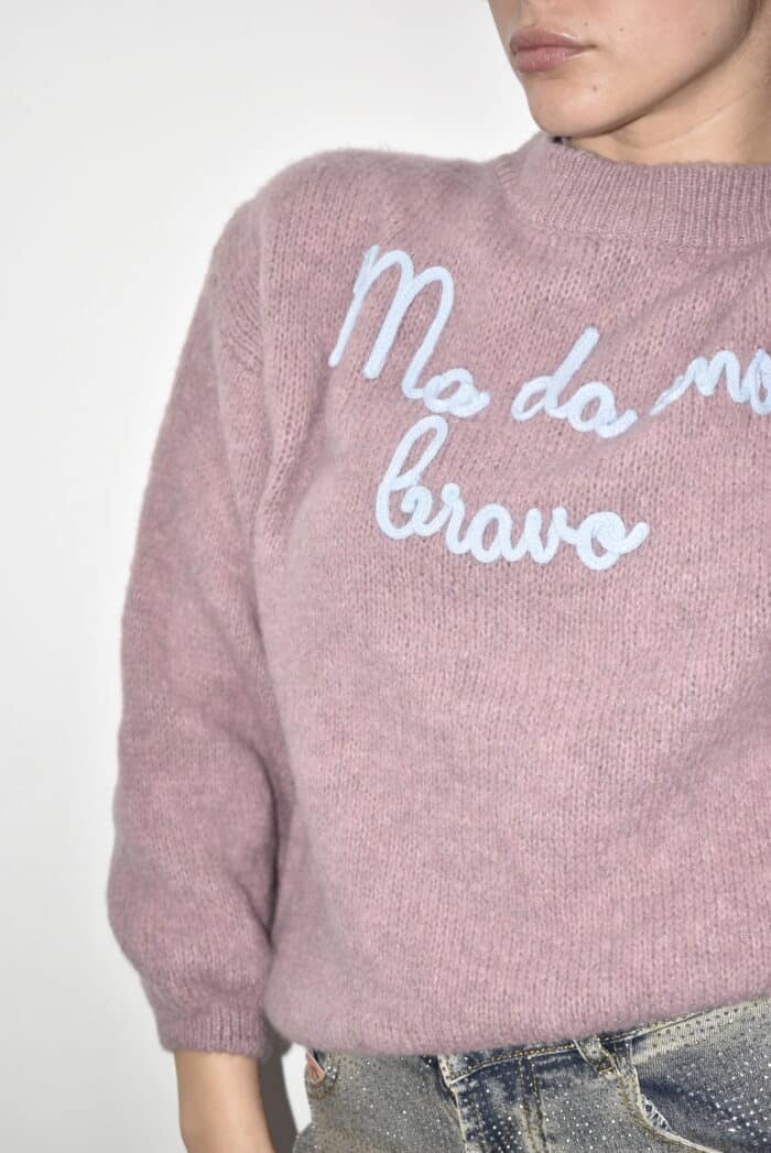 MAGLIA LILLA "MA DA UNO BRAVO" La Botteguccia