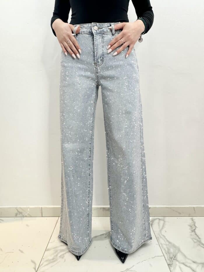 JEANS CHIARO STRASS La Botteguccia