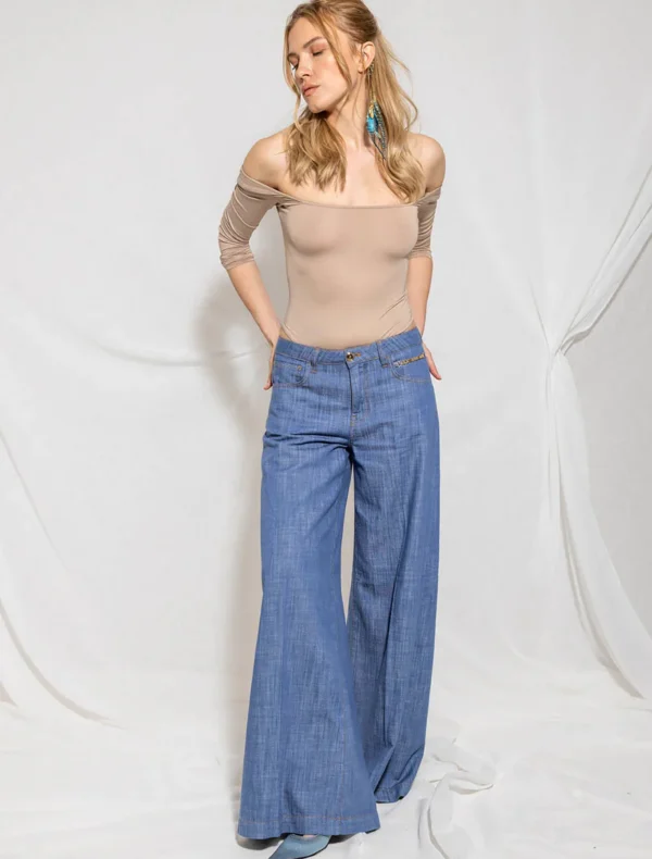 JEANS FLARE DENIM SLUB LINDA Relish