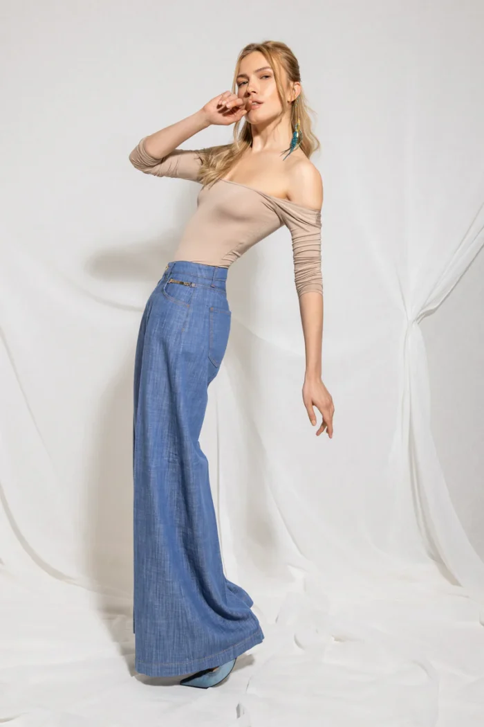 JEANS FLARE DENIM SLUB LINDA Relish