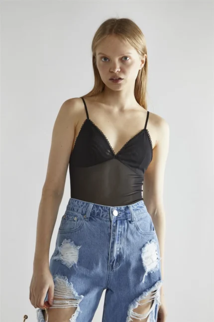 BODY TULLE NERO Glamorous