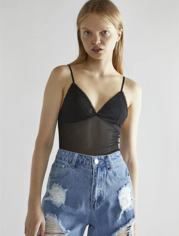 BODY TULLE NERO Glamorous