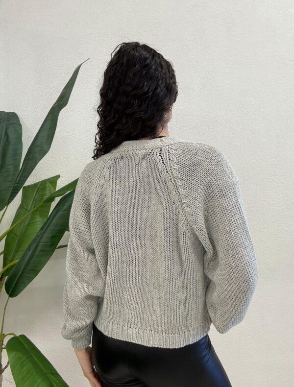 CARDIGAN GRIGIO LUREX Haveone
