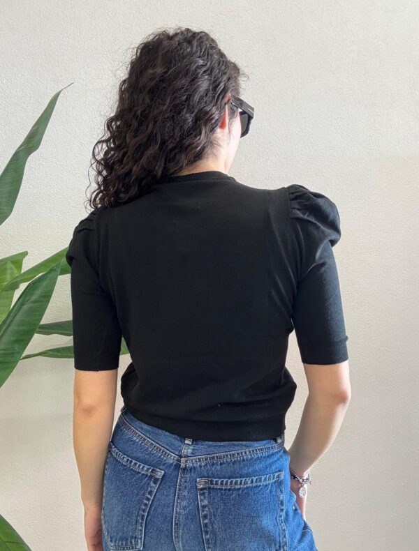 MAGLIA PULL MANICA SBUFFO NERA Haveone