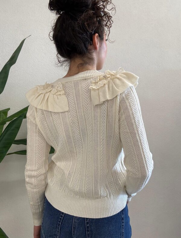MAGLIA PULL LATTE TRAFORATA Haveone