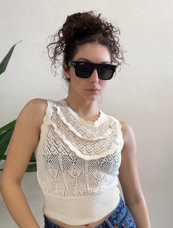 GILET LATTE TRAFORATO Haveone