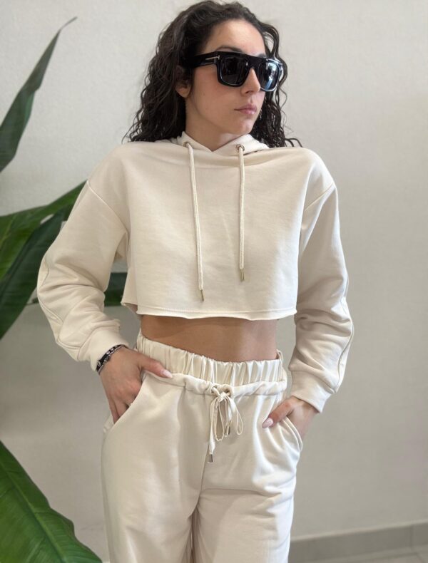 FELPA CROP LATTE Haveone