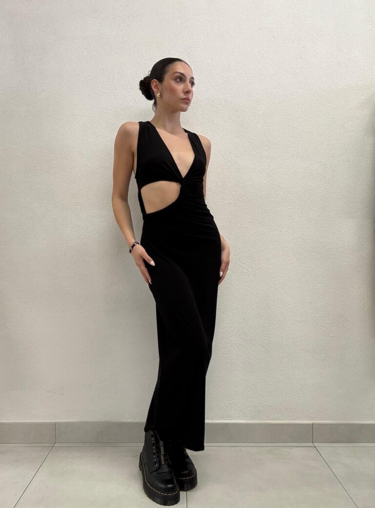 ABITO LYCRA CUT OUT NERO CLARK Relish
