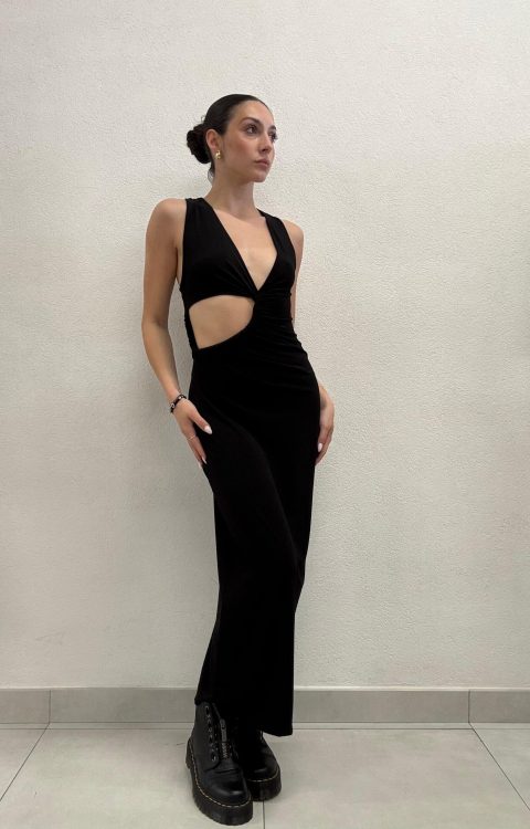 ABITO LYCRA CUT OUT NERO CLARK Relish