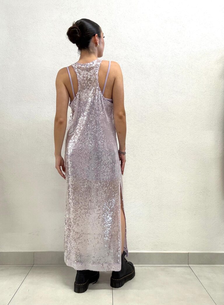 ABITO LUNGO PAILLETTES LILLA PESSY Relish