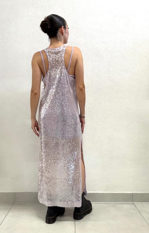 ABITO LUNGO PAILLETTES LILLA PESSY Relish