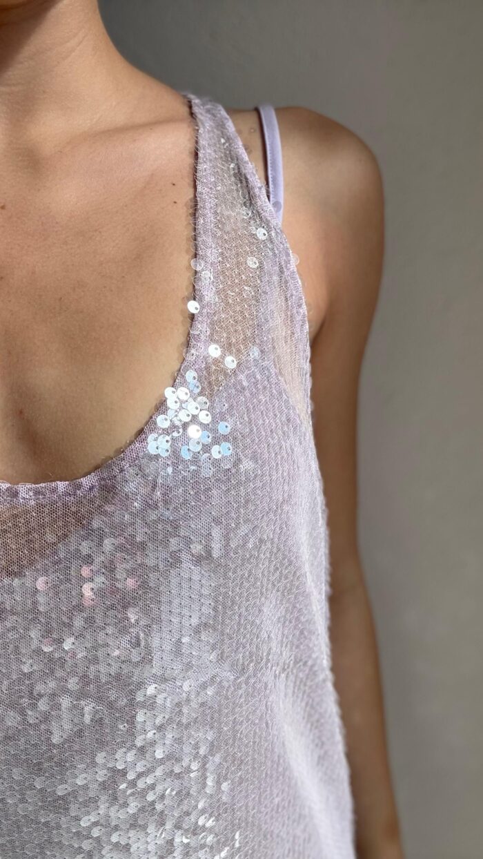 ABITO LUNGO PAILLETTES LILLA PESSY Relish