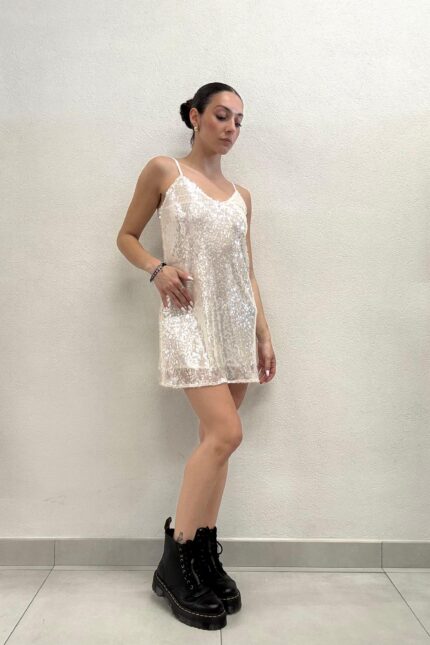 ABITO CORTO PAILLETTES AVORIO HORIZONTE Relish