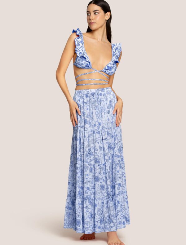 GONNA LUNGA CASHMERE AZZURRA 4giveness