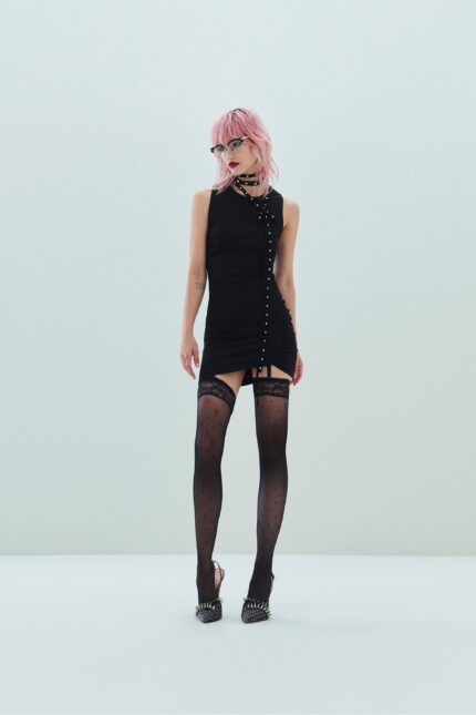 ABITO A TUBINO NERO TANK DRESS SANDY Aniye By
