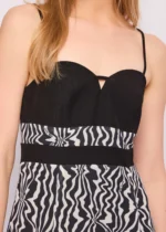 ABITO LUNGO BIANCO E NERO Denny Rose
