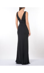 ABITO LUNGO NERO LONG DRESS DEMI Aniye By