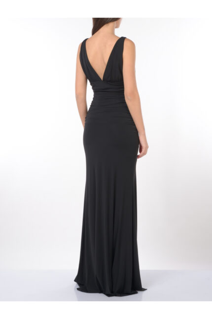 ABITO LUNGO NERO LONG DRESS DEMI Aniye By