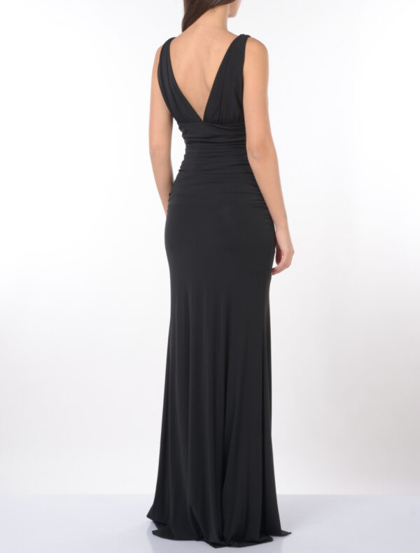ABITO LUNGO NERO LONG DRESS DEMI Aniye By