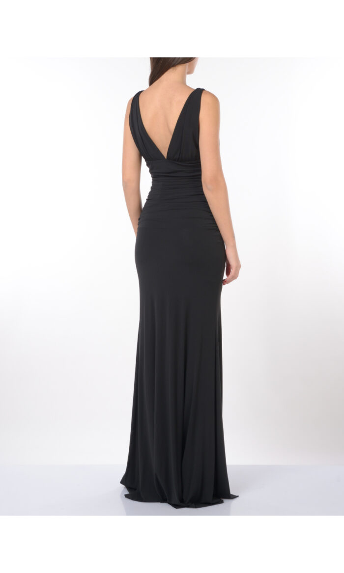 ABITO LUNGO NERO LONG DRESS DEMI Aniye By