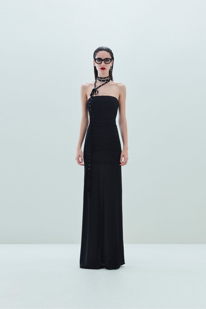 ABITO NERO LUNGO GOWN XENA Aniye By