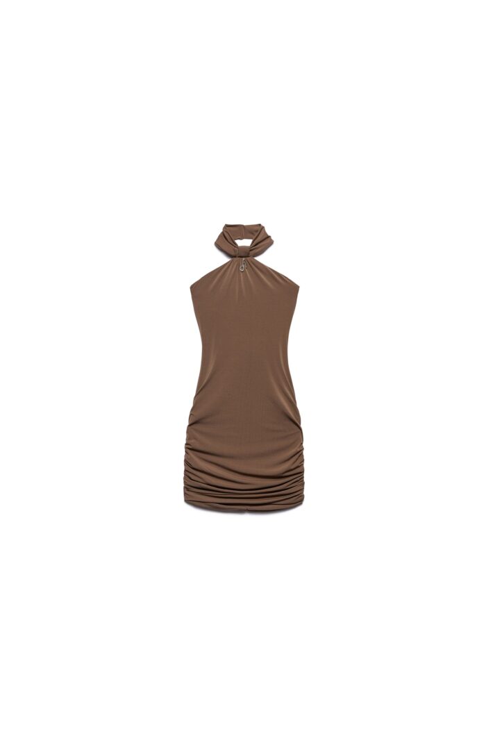 ABITO TUBINO FANGO COLLAR DRESS DEMI Aniye By