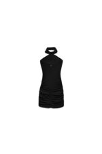 ABITO TUBINO NERO COLLAR DRESS DEMI Aniye By