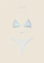 BIKINI TRIANGOLO BIANCO PAILLETTES Effek