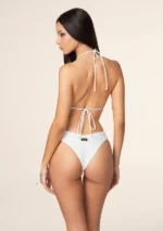 BIKINI TRIANGOLO BIANCO PAILLETTES Effek