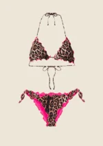 BIKINI TRIANGOLO MACULATO ROSA Effek